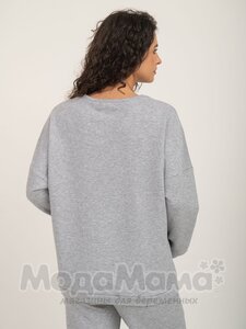 мм324-541106-Свитшот для беременных и кормящих, Серый меланж
