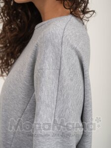 мм324-541106-Свитшот для беременных и кормящих, Серый меланж