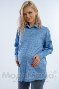 мм330-621154-Рубашка, Голуб/принт