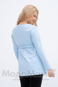 мм334-611122-Блузка для беременных и кормящих, Голубой