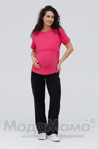 мм111-011202-Футболка для беременных и кормящих, Малина