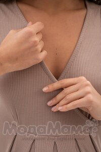 мм203-411604-Сорочка для беременных и кормящих, Латте