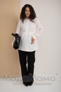 мм329-601164-Блузка для беременных и кормящих, Белый