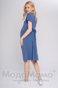 мм525-101266-Платье для беременных и кормящих, Синий