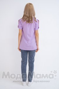 мм325-601272-Блузка для беременных и кормящих, Сиреневый