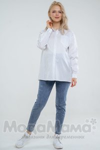 мм330-621154-Рубашка, Бел/принт