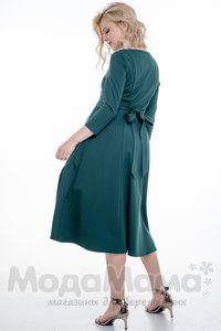 мм503-100122-Платье для беременных и кормящих, Т.зеленый