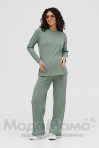 мм910-816108-Костюм для беременных (джемпер+брюки), Малахитовый