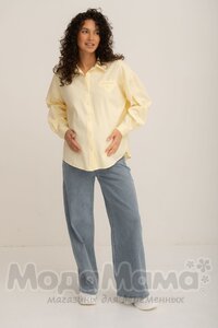 кк1030-Рубашка ОВЕРСАЙЗ, Сливочное масло