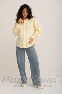 кк1030-Рубашка ОВЕРСАЙЗ, Сливочное масло