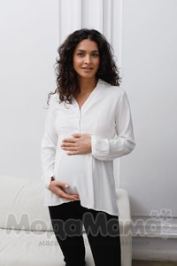 мм331-601166-Блузка для беременных и кормящих, Молочный