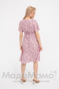 мм529-101254-Платье для беременных и кормящих, Роз/принт