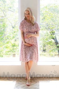 мм529-101254-Платье для беременных и кормящих, Роз/принт