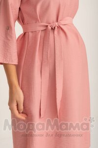 мм541-101877-Платье-рубашка для беременных, Пудра