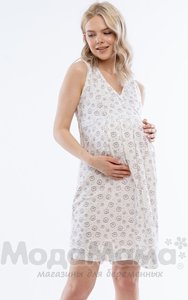 Сорочка для беременных и кормящих, Молочн/жемчуг