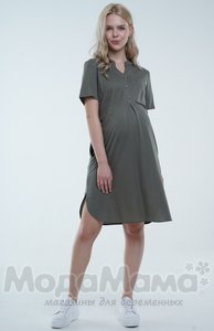 тт531-кор-Платье для беременных и кормящих, Хаки
