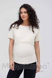 мм111-011202-Футболка для беременных и кормящих, Экрю