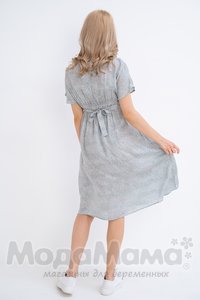 мм529-101251-Платье для беременных и кормящих, Голуб. цветы