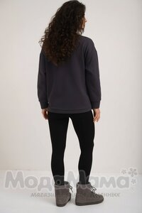 мм821-222116-Легинсы в рубчик утепленные (байка), Черный