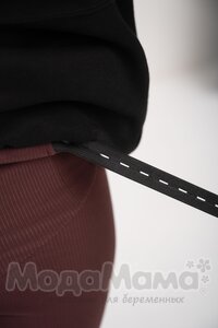 мм821-222116-Легинсы в рубчик утепленные (байка), Шоколад