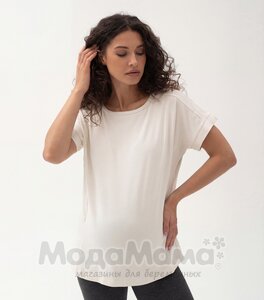 мм107-011202-Футболка для беременных и кормящих, Экрю