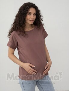 мм107-011202-Футболка для беременных и кормящих, Шоколад