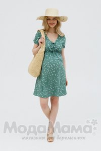 мм542-101254-Платье для беременных и кормящих, Фисташка/горох
