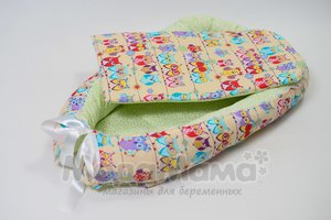 мм400-03-Кокон для новорожденных (Совушки), Совушки