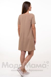 мм507-101262-Платье для беременных и кормящих, Бежевый