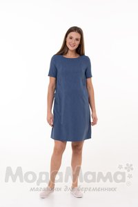 мм507-101262-Платье для беременных и кормящих, Индиго