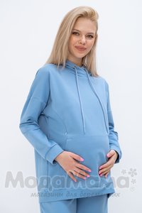 Джемпер для беременных и кормящих, Голубой
