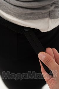 мм821-222105-Легинсы в рубчик, Черный