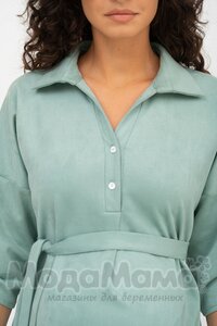 мм541-101878-Платье-рубашка для беременных, Шалфей