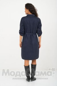 мм541-101878-Платье-рубашка для беременных, Т.синий