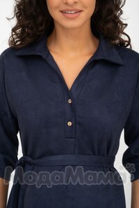 мм541-101878-Платье-рубашка для беременных, Т.синий