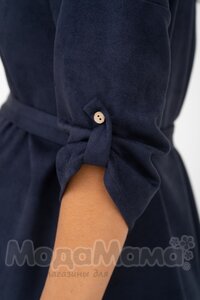 мм541-101878-Платье-рубашка для беременных, Т.синий