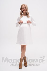 мм539-101123-Платье для беременных и кормящих, Молочный