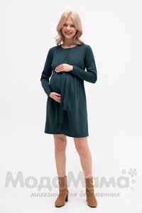мм539-101122-Платье для беременных и кормящих, Изумруд
