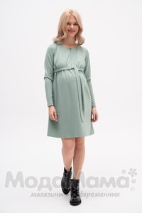 мм539-101122-Платье для беременных и кормящих, Фисташка