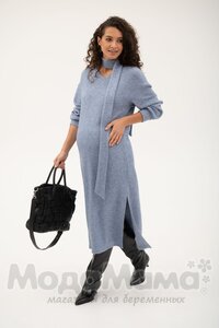 мм547-106113-Платье для беременных, Синий/меланж