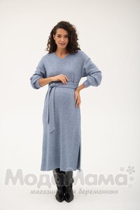 мм547-106113-Платье для беременных, Синий/меланж