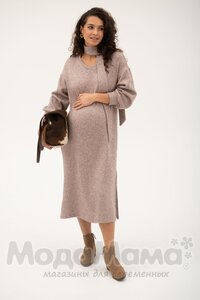 мм547-106113-Платье для беременных, Капучино/меланж