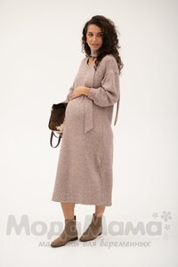 мм547-106113-Платье для беременных, Капучино/меланж