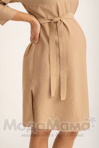 мм541-101877-Платье-рубашка для беременных, Бежевый